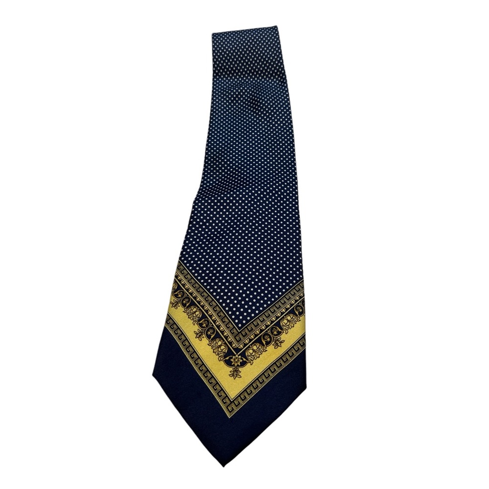 Versace vintage polka dot silk tie